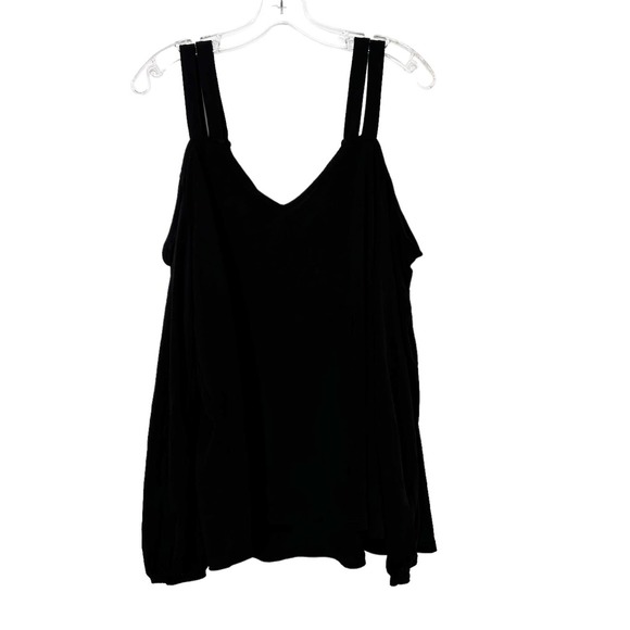 Torrid Black Long Sleeve Cold Shoulder Blouse Sz 2X - Picture 6 of 6